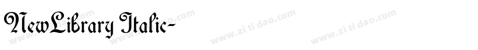 NewLibrary Italic字体转换